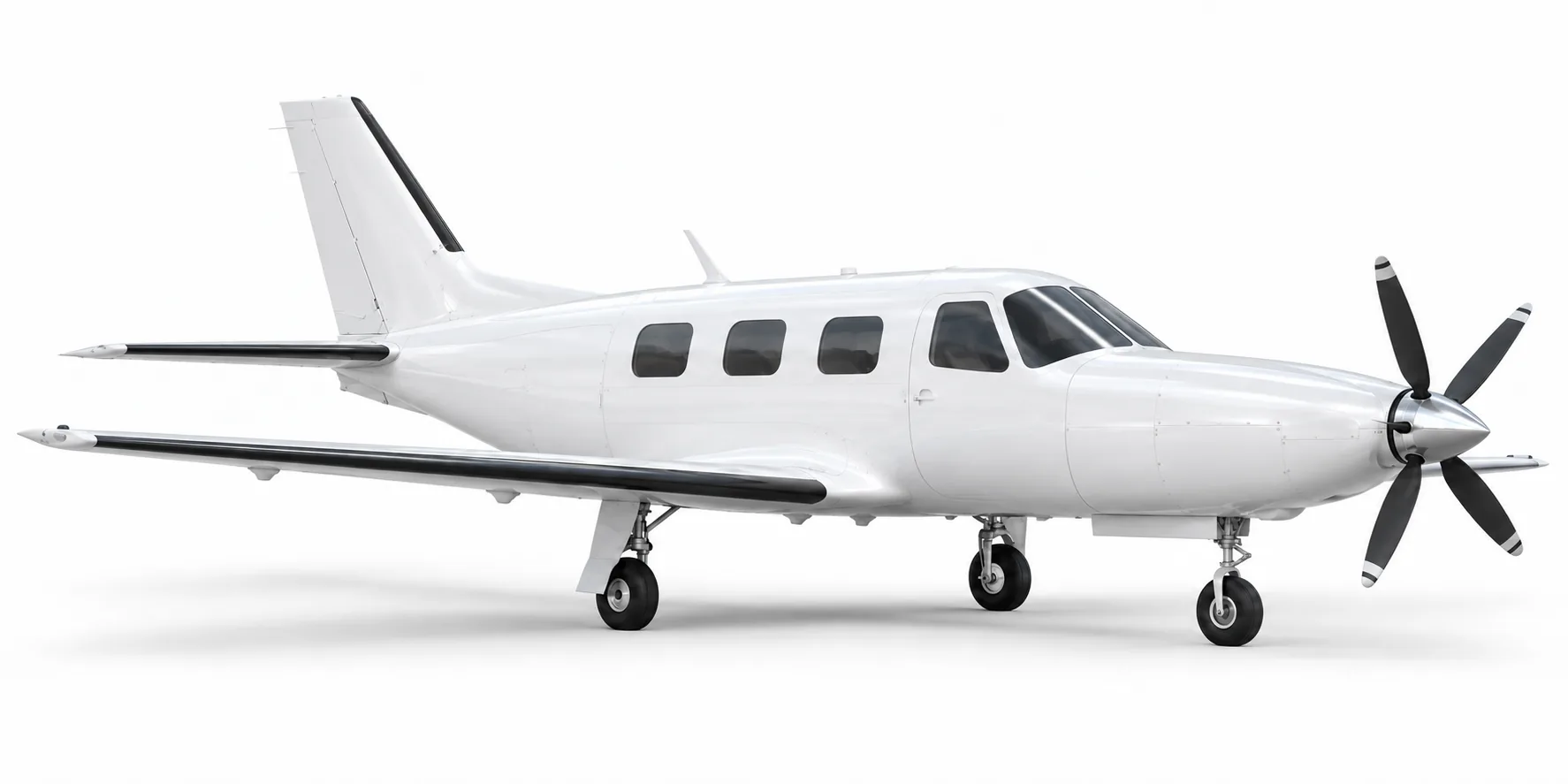 White single-engine cabin-class aircraft